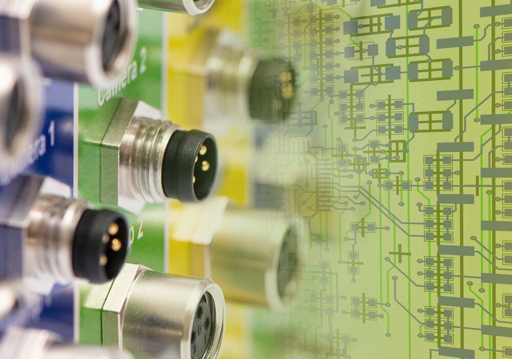 Anschlüsse an einem Gerät.